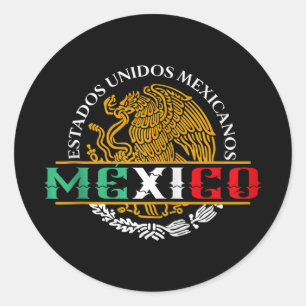 Mexicaanse adelaar wapen Mexico Aguila Escudo Na Ronde Sticker