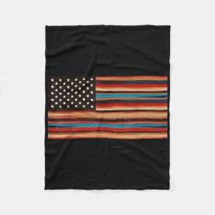 Mexicaanse Amerikaanse vlag Serape Cinco de Mayo F Fleece Deken