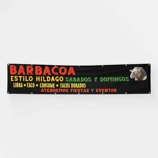 Mexicaanse barbecue spandoek (Horizontaal)