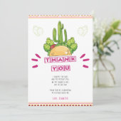 Mexicaanse Bedankt Taco Cactus Kaart (Staand voorkant)