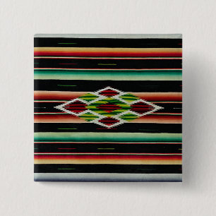 Mexicaanse blanket Traditionele Spaanse Fiesta Ser Vierkante Button 5,1 Cm
