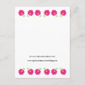 Mexicaanse Bloemen Bruiloft Behuizing Kaart (Achterkant)