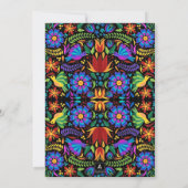 Mexicaanse bloemen foto sparen de datum kaart (Achterkant)