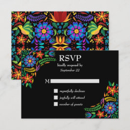 Mexicaanse bloemen RSVP Kaartje