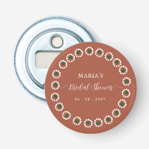 Mexicaanse Boho Barro Bruidsfeest Button Flesopener