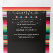 Mexicaanse Borduurwerk Bloemen Vloerkleed Bruiloft Drieluik Uitnodiging (Binnenzijde eerst)