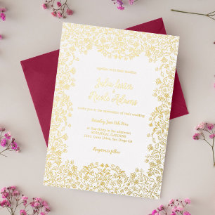 Mexicaanse Botanische struiken Foliage bruiloft Folie Uitnodiging