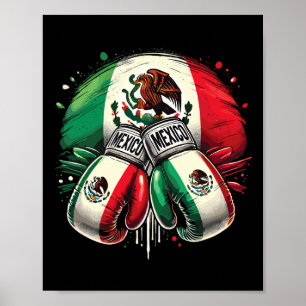 Mexicaanse Boxing Pride Handschoenen Sport Design Poster