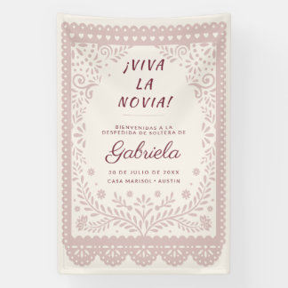 Mexicaanse Bruidsbruiloft Stof Roze Viva la Novia Spandoek