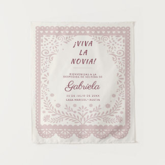 Mexicaanse Bruidsfeest Dusty Rose Viva la Novia Wandkleed