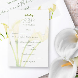 Mexicaanse bruiloft Calla Lily RSVP-kaart RSVP Kaartje