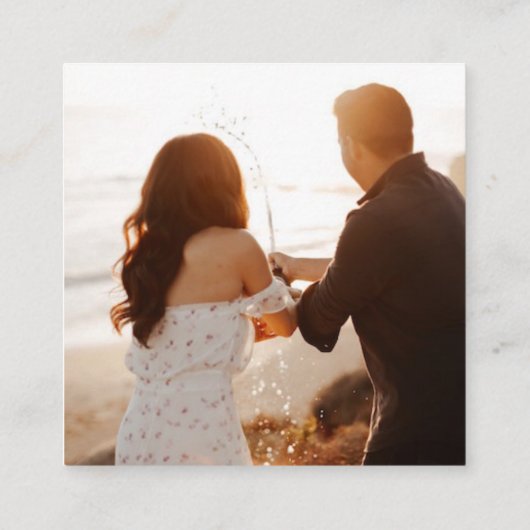 Mexicaanse bruiloft foto QR-code Informatiekaartje (Achterkant)