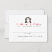 Mexicaanse bruiloft RSVP kaartje (Voorkant)