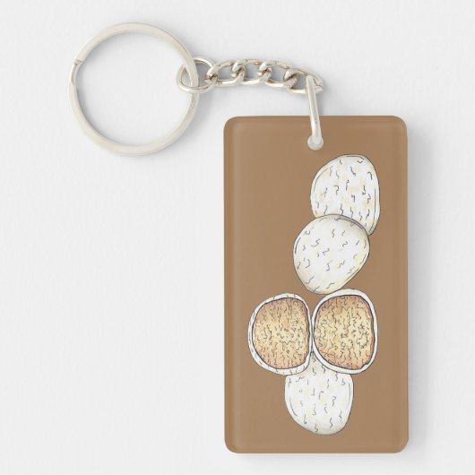 Mexicaanse bruiloft Russische thea Cakes Snowball Sleutelhanger (Voorkant)