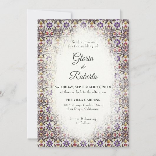 Mexicaanse bruiloft rustieke patronen Hacienda sti Kaart (Voorkant)