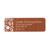 Mexicaanse bruiloft terracotta etiket (Voorkant)