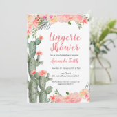 Mexicaanse Cactus Floral Lingerie Douche Kaart (Staand voorkant)