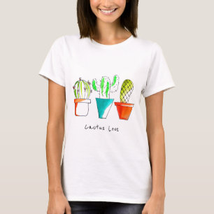 Mexicaanse cactus houden van tekenkunst t-shirt