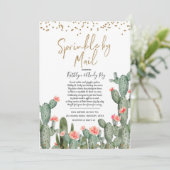 Mexicaanse Cactus Sprinkle door Mail Baby shower Kaart (Staand voorkant)