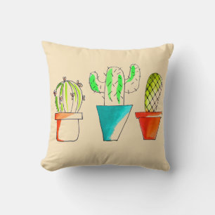 Mexicaanse cactus tekenkunst kussen