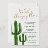 Mexicaanse cactus uitgesteld Baby shower aankondig Kaart (Voorkant)
