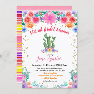 Mexicaanse cactus Virtual Bridal Shower Kaart