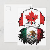 Mexicaanse Canadese vlag voor boomstammen in Canad Briefkaart (Voorkant / Achterkant)