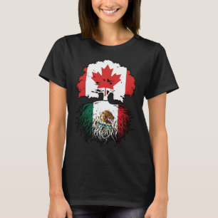 Mexicaanse Canadese vlag voor boomstammen in Canad T-shirt
