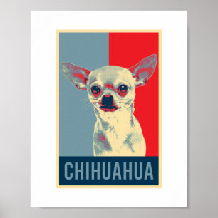 Mexicaanse Chihuahua Dog Portrait Pop Art Poster