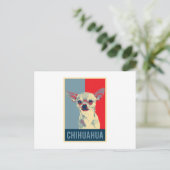 Mexicaanse Chihuahua Dog Portrait Pop Art Uitnodiging Briefkaart (Staand voorkant)