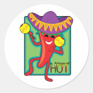Mexicaanse Chili Ronde Sticker