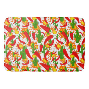 Mexicaanse Chillies en Flames Badmat