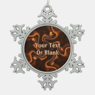 Mexicaanse chocolade tin sneeuwvlok ornament