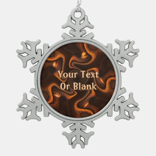 Mexicaanse chocolade tin sneeuwvlok ornament (Voorkant)