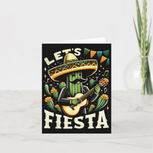 Mexicaanse Cinco De Mayo Gitaar Cactus Voor Jongen Kaart