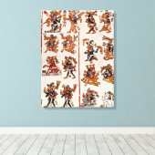 Mexicaanse codex canvas afdruk (Insitu (Houten vloer))