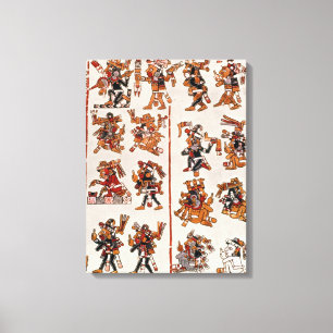 Mexicaanse codex canvas afdruk