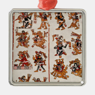 Mexicaanse codex metalen ornament