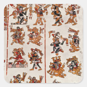 Mexicaanse codex vierkante sticker