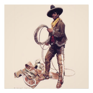 “Mexicaanse Cowboy” door W Herbert Dunton  Foto Afdruk