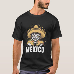 Mexicaanse cultuurliefhebber Funny Cat Taco Lover  T-shirt