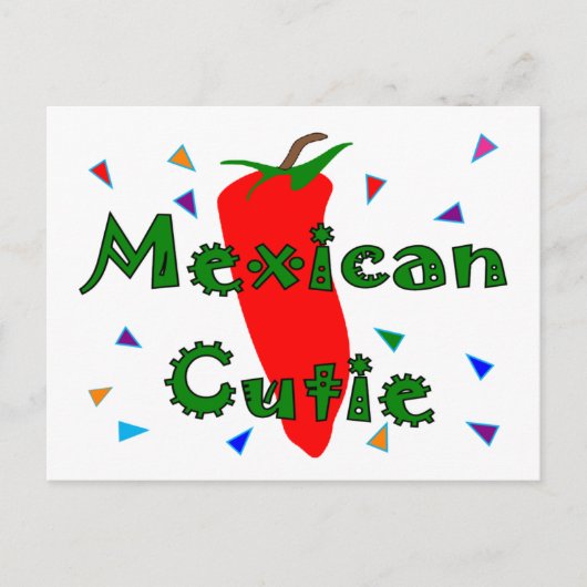 Mexicaanse Cutie Red Chili Pepper T-Shirts en Gift Briefkaart (Voorkant)