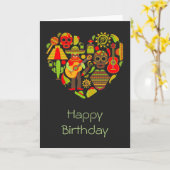 Mexicaanse dag van de dode Mexico verjaardag Kaart (Gele Bloem)