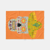 Mexicaanse dag van de dode schedel fleece deken (Voorkant (Horizontaal))