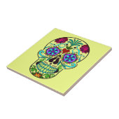 Mexicaanse Dag van de Dode Schedel Keramische Tege Tegeltje (Zijkant)