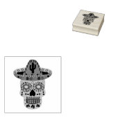 Mexicaanse dag van de dode schedel rubberstempel (Gestempeld)
