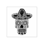 Mexicaanse dag van de dode schedel rubberstempel (Afrduk)