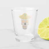 Mexicaanse dag van de dode schedel shot glas (Achterkant)