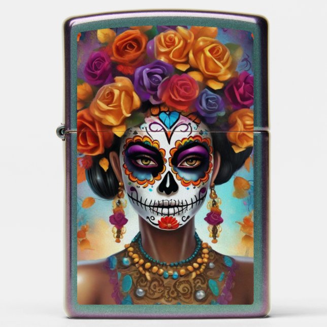 Mexicaanse dag van de dode suiker schedel meisje (Front)