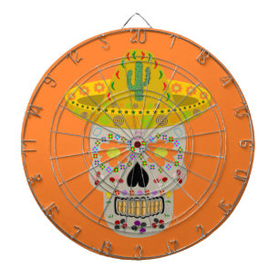 Mexicaanse Dag van de Doden Schedel Dartbord